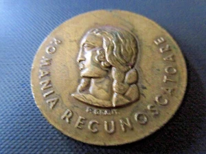 alte Medaille Münze Rumänien 1941 Romania Recunoscatoare - Ehrenzeichen - Picture 1 of 8