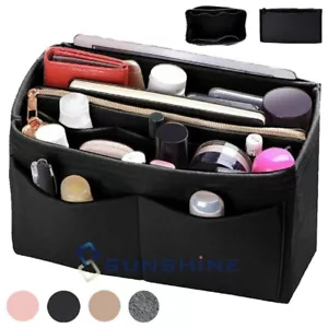 Felt Purse Handbag Organizer Insert Multi pocket Storage Tote Shaper Liner Bag - Picture 1 of 122