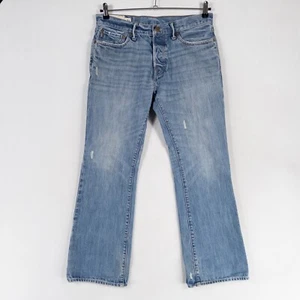 Pantalones de mezclilla de colección Abercrombie Fitch para hombre 31 x 30 Baxter tiro bajo bota ajustada Y2K botón mosca - Imagen 1 de 13