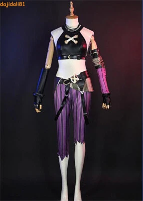 League Of Legends LOL Arcane Jinx Disfraz Trajes Mujeres Uniforme Zapatos Foto 1 de 4