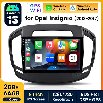 64GB Für Opel Insignia 2014-2017 Autoradio GPS Navi Android 14 CarPlay DSP WIFI - Bild 1 von 4