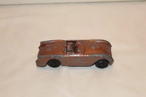 1953-54 Tootsietoy Brown Chevrolet Corvette Convertible 4" Long - Picture 1 of 5