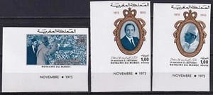 Marruecos 1975 Yvert 738/40 20 Aniv. Independencia imperforado - Imagen 1 de 1