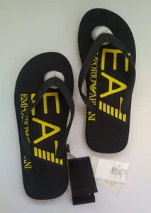 Sandalia tanga negra/amarilla genuina ARMANI EA7 Sea World U chanclas - Imagen 1 de 4