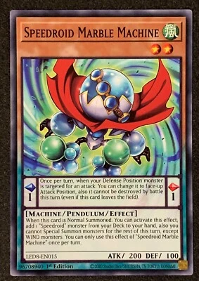 Speedroid Marble Machine | LED8-EN015 | Common | 1st Ed | Synchro Storm | YuGiOh - Image 1 of 3