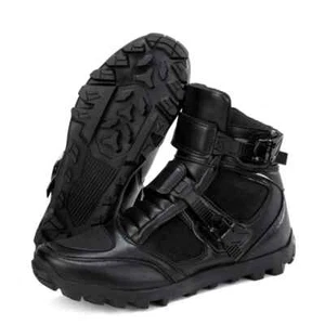 Leather Men's Motorcycle Boots Lightweight Adventure Motocross Riding Shoes - Picture 1 of 26