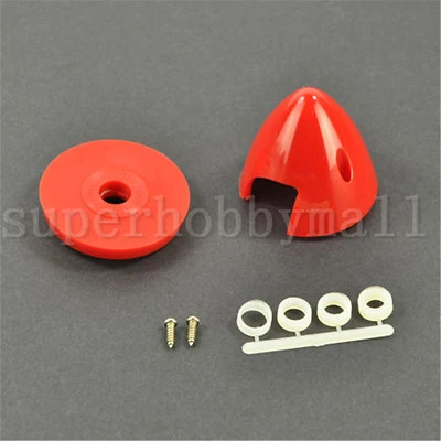 1pc 3inch/76.2mm Propeller Plastic Spinner 2Blades For RC Gas Plane Red/ White - Image 1 of 4