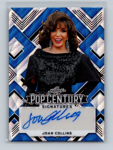 2022 Leaf Pop Century Joan Collins #BA-JC2 AUTO Blue /20 Cover