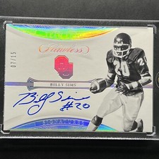2020 Panini Billy Sims /15 Flawless Collegiate Team Logo Signatures No.4 OU RB