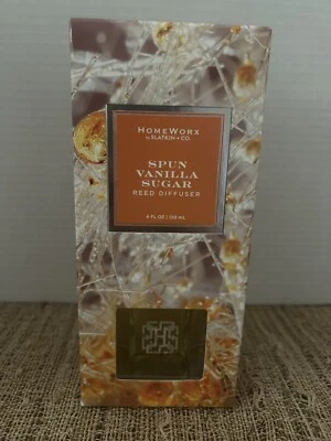 Homeworx By Slatkin & Co Spun Vanilla Sugar Reed Diffuser Set 4 oz  New - Image 1 of 4
