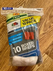 Fruit of the Loom Boys Boxer Briefs Underwear 10 Pack Tag Free Size M 10-12 - Picture 1 of 5