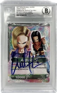 Chuck Huber 2017 firmado Dragon Ball Z Android 17 tarjeta coleccionable automática A Beckett - Imagen 1 de 2
