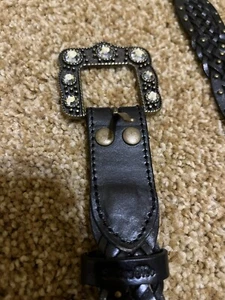 Miss Me Genuine Leather Belt witg rhinestone buckle size XL - Picture 1 of 5