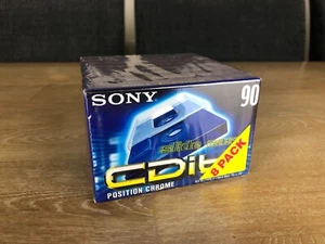 X 8 Sony CDit ii 90 Slide Case Audio Cassette Brand New Sealed (#2) - Picture 1 of 4