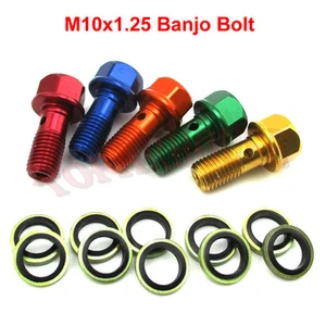 M10x1.25 Banjo Bolt For Dirt Bike ATV Scooter Moto Go Kart Brake Oil Cooler - Picture 1 of 6