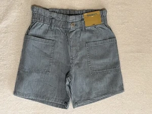 Thereabouts Girls Railroad Striped Midi Shorts Size 7 Reg - Picture 1 of 9