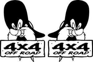 YOSEMITE SAM 2 10" LOONEY TUNES DECAL STICKER TRUCK VEHICLE WINDOW WALL CARTOON - Foto 1 di 1
