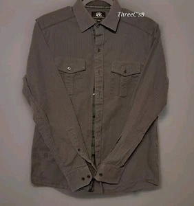 Herren - Gr. Small - Rock & Republic / Langarm / Grau / Nadelstreifen / Knopfleiste Hemd - Bild 1 von 6