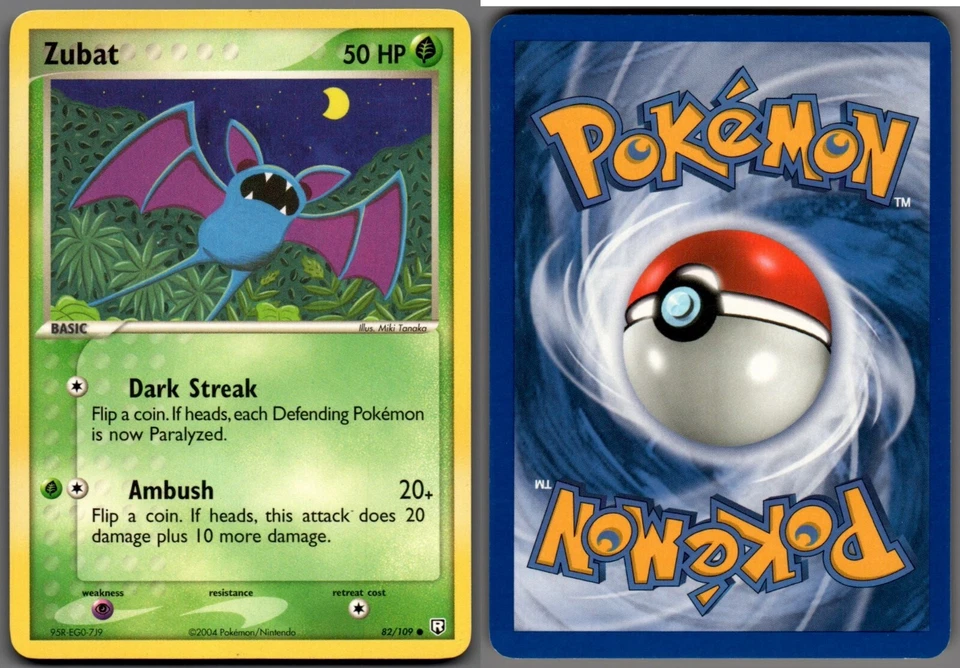 2004 Pokemon, EX Team Rocket Returns, #82/109 Zubat, Common - Image 1 of 1