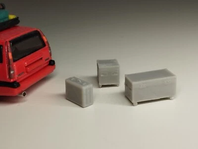 XCELLENS MODEL PARTS 1/64 Flight Cases - Hot Wheels Matchbox Diorama (without model car)