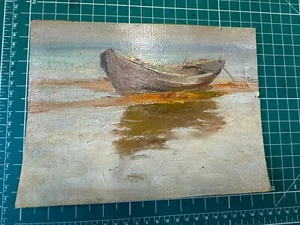 Vintage Original Oil Painting -Seascape -Signed Back - Picture 1 of 2