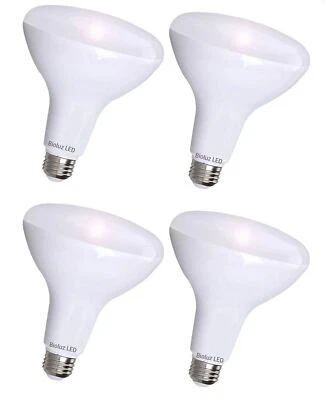 4 Pack BR30 Bright LED Light Bulbs by Bioluz LED – INSTANT-ON Warm White LED... - Image 1 of 4