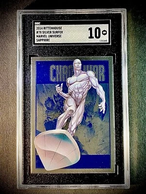 2014 Rittenhouse Marvel SAPPHIRE Parallel SILVER SURFER #78 SGC 10 GEM Mint Blue - Image 1 of 2