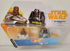 Star Wars Hot Wheels Battle Rollers Chewbacca Tie Fighter Pilot - Imagen 1 de 1