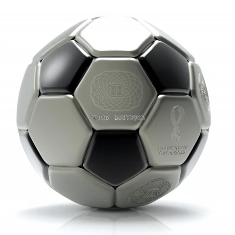 Soccer ball spherical 3 oz silver coin Solomon Islands 2022 Cover
