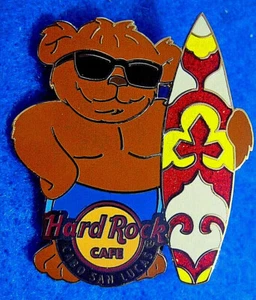 Tabla de surf Cabo San Lucas México Teddy Bear 2007 Hard Rock Café PIN LE - Imagen 1 de 1
