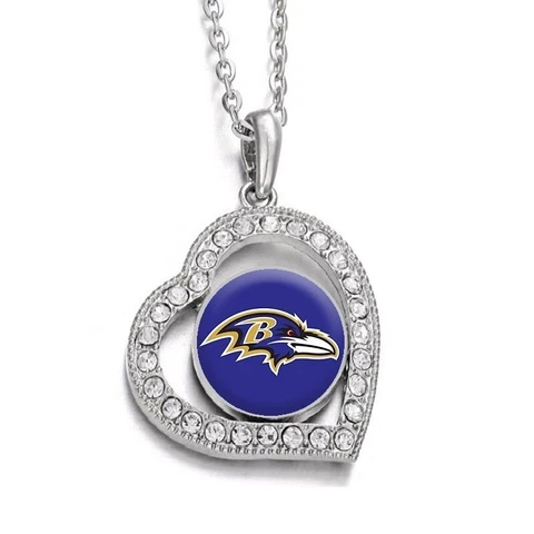 Baltimore Ravens Womens 925 Sterling Silver Link Chain Necklace D19 Cover