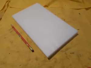 BARRA HDPE BLANCA hoja de polietileno plástico mecanizable stock plano 3/4" x 6" x 9" - Imagen 1 de 1