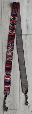 Cinturón tejido étnico para mujer, talla 242 cm/95,3 pulgadas, de colección años 50, hecho a mano Guatemala Foto 1 de 4
