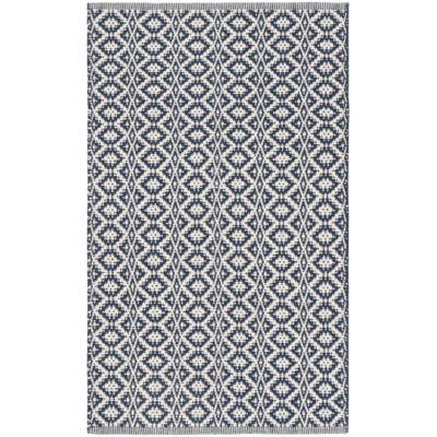 SAFAVIEH Montauk MTK716H Handwoven Ivory / Navy Rug - Image 1 of 2