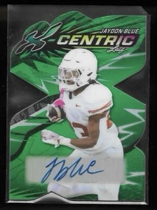 2024 Leaf X-Centric Jaydon Blue Green Die Cut Auto /5 Texas/Cowboys #XC-JB4 - Picture 1 of 2