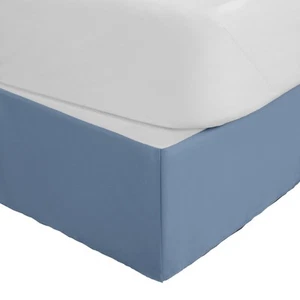 King Size Inverted Pleat Bedskirt - 15” Drop - Pleated Bed Skirt - Hotel Luxu... - Picture 1 of 8