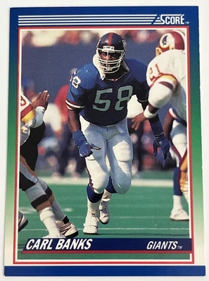 1990 Score Football Carl Banks New York Giants #91 - Image 1 of 2