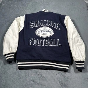 Vintage Shawnee Football Jacket Mens XL State Champions 2002 Quilted 2000s - Picture 1 of 14