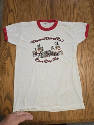 Vintage Wigwam Village #2 T-shirt Cave City, KY Tee XL Indian Camping Teepee  - Image 1 of 4