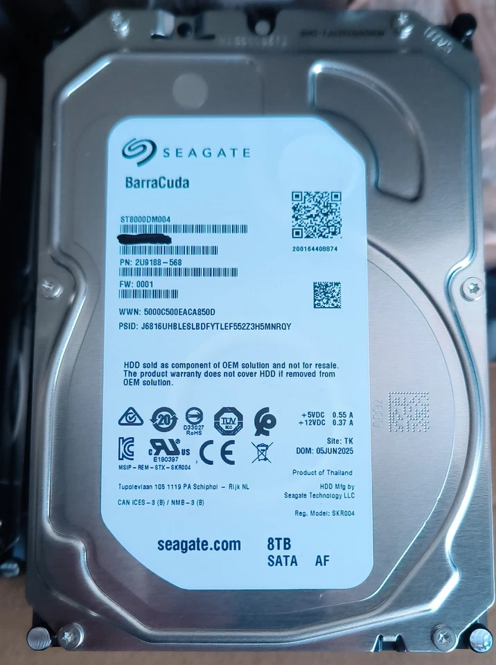8TB,Internal Hard Drive 3.5 inch (ST8000DM004) - Image 1 of 1