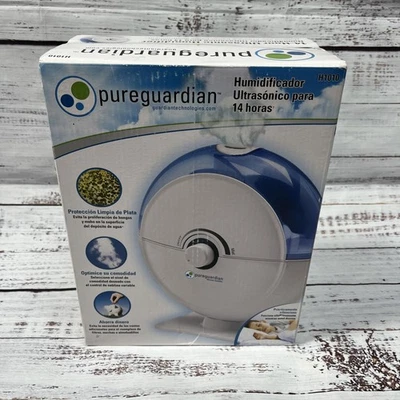 Pureguardian H1010 14 Hour Ultrasonic Humidifier New In Box Quiet .21 Gallon - Image 1 of 4