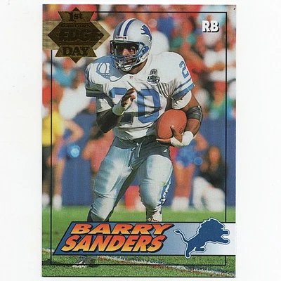Barry Sanders Vintage Ist Day Parallel Collector's Edge Detroit Lions Jersey NFL - Image 1 of 2