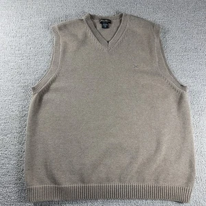 Eddie Bauer V-Neck Sweater Vest Beige Men’s Size XXL Tall - Picture 1 of 6