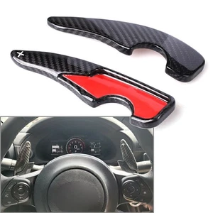 2pcs Steering Wheel Shift Paddle Extension Carbon Fiber Fits Toyota GT86 Black - Picture 1 of 8