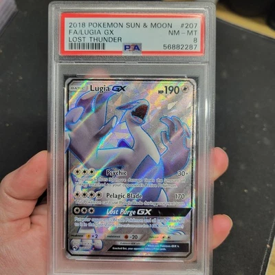 Pokemon 2018 Sun & Moon Lost Thunder #207 Full Art Lugia GX - Image 1 of 4