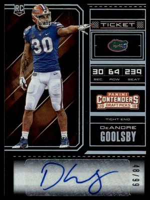 2018 Panini Contenders Draft Picks #166 DeAndre Goolsby Bowl #/99 - Image 1 of 2