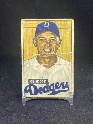 1951 Bowman Set-Break #7 Gil Hodges Brooklyn Dodgers Baseball Card Collection - Image 1 of 2