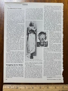 Vintage 1976 eine Spalte Artikel Der Fluch der Mumie Newsweek Ramses II Verfall - Bild 1 von 1