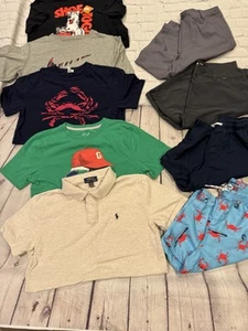 Lot Of  9 Boys L &XL Shirts Shorts Swim Under Armour Nike Polo Gap  Jcrew - Picture 1 of 21