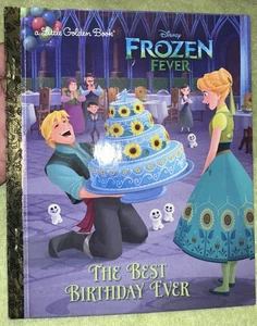 Disney Frozen Fever: The Best Birthday Ever Little Golden Book 2016 Anna Elsa - Picture 1 of 6